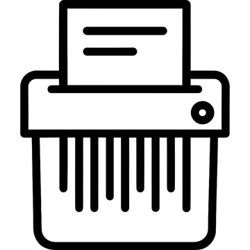 recommend clip art: Minimal vector icon of a paper shredder