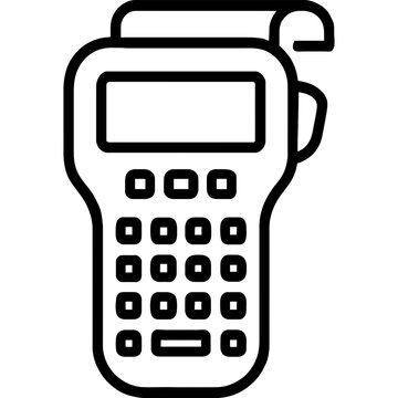 Outline icon of a handheld label maker