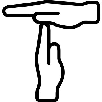 Minimalist timeout gesture icon design