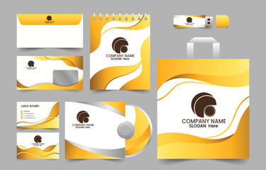 Professional  Modern Corporate   Business Stationery Design Template Set, 