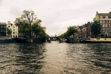 Typical view of Amsterdam from its waterways
