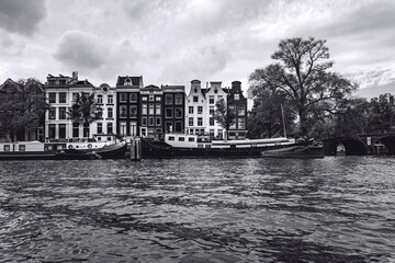 Typical view of Amsterdam from its waterways