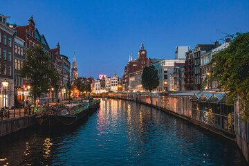 Typical view of Amsterdam from its waterways