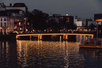 Typical view of Amsterdam from its waterways