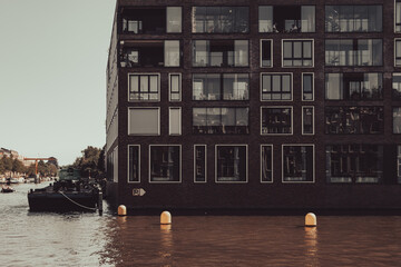 Typical view of Amsterdam from its waterways