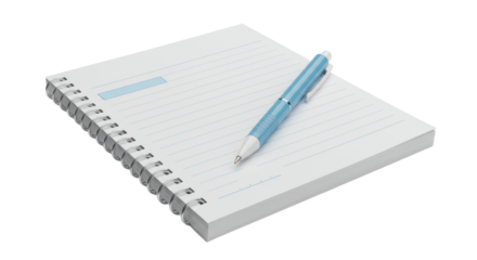 Isolated Notebook and Pen