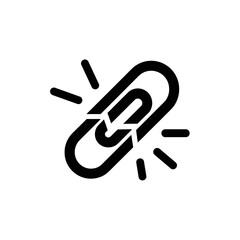 Broken or Unlinked Paperclip Icon