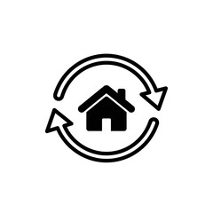 Obraz premium House Refresh or Renovation Cycle Icon
