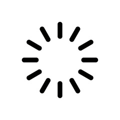Black Circular Loading Spinner or Buffering Wheel Icon