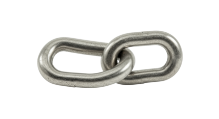 Isolated Metal Chain Link