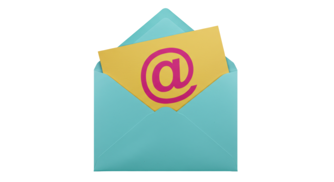Isolated Email in Envelope