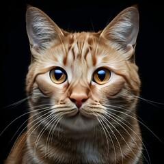 Close-up Portrait of an Orange Tabby Cat