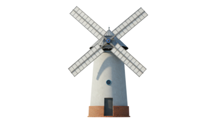 Isolated Windmill on White Background