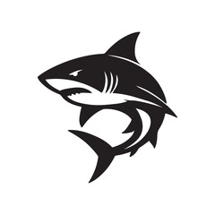 A fierce shark logo design, perfect for a sports team or a brand needing a powerful image.