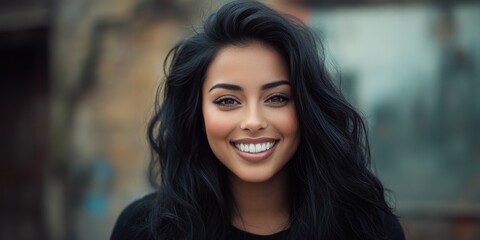 Obraz premium Smiling Young Woman