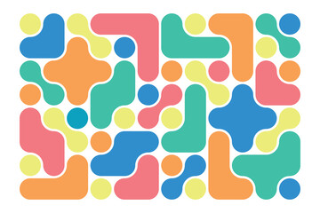 Blob pattern, abstract geometric shapes. Abstract multicolored organic drops, liquid spots. Fashionable minimalistic design for banner, presentation.