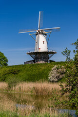 The historic windmill called The Cow (De Koe) in Veere, province of Zeeland, The Netherlands