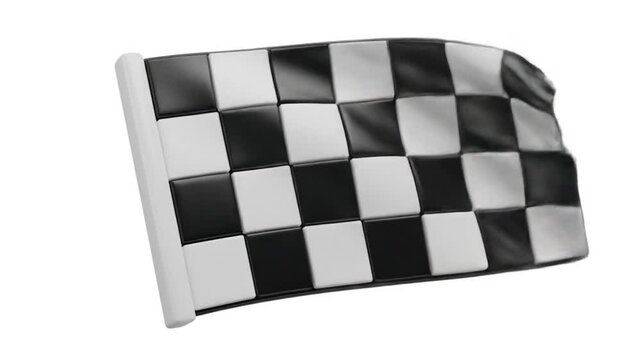 Black and white checkered racing flag pattern design
