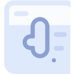 Illustration of an ear icon in a book, representing listening or learning concept