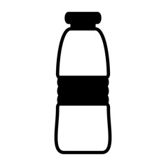 plastic bottle icon, simple flat style, vector illustration symbol sign logo template pictogram, for ui or ux isolated on white for mobile app, editable