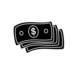 money icon, simple flat style, vector illustration symbol sign logo template pictogram, for ui or ux isolated on white for mobile app, editable