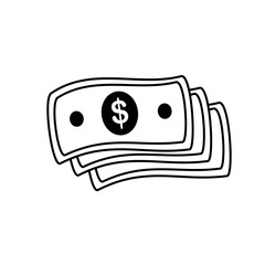 money icon, simple flat style, vector illustration symbol sign logo template pictogram, for ui or ux isolated on white for mobile app, editable