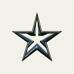 Fototapeta premium Star Logo – Minimal Modern Emblem for Brand or Rating