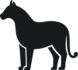 Simple Black Horse Silhouette Vector isolated on white background