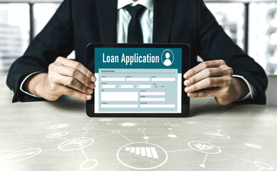 Plakat Online loan application form for modish digital information collection on the internet network