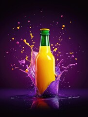 Colorful Fruit Juice Explosion