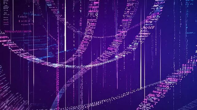 Programming code abstract technology background. motion video.