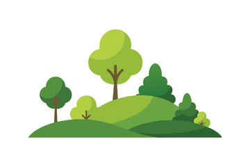 Obraz premium vector illustration of a green tree