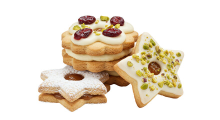 Isolated Assorted Christmas Cookies