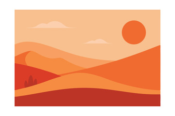 vector illustration of a mountain landscape with mountains
