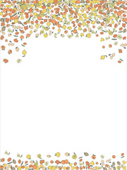 Frame of bright juicy berries. Frame with natural products. Empty space for text. Also can be used as banner, flyer, texture, poster. Hand drawing. Vector background. Illustration