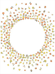 Frame of bright juicy berries. Frame with natural products. Empty space for text. Also can be used as banner, flyer, texture, poster. Hand drawing. Vector background. Illustration