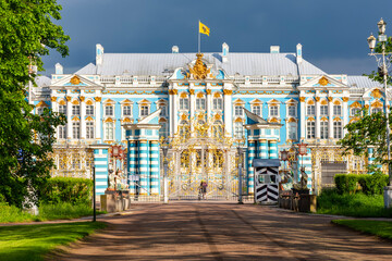 Catherine palace in Tsarskoe Selo (Pushkin), Saint Petersburg, Russia