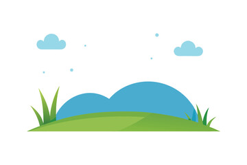 Obraz premium landscape with grass and sky