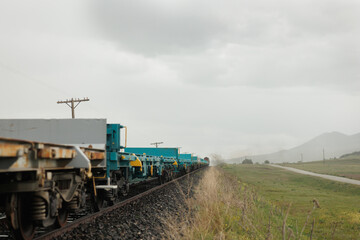 Fototapeta premium train on the railway