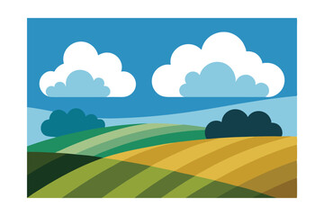 Fototapeta premium summer landscape with trees
