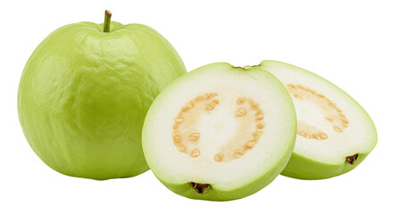 Isolated Guava With Slices