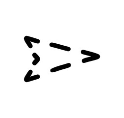 arrow dashed right element	
