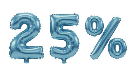 Isolated 25 Percent Balloons