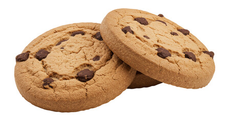 Isolated Chocolate Chip Cookies