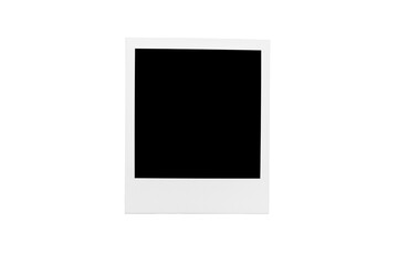 One white photo frame with even edges and a black background, creating a stylish contrast for any...