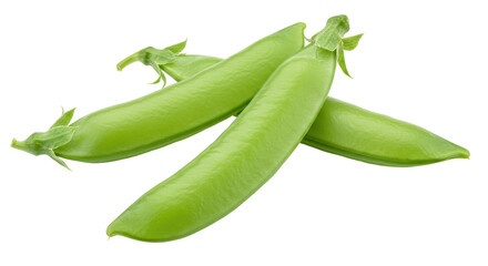 Isolated Green Peas in Pod