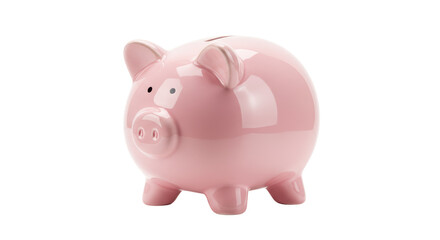 Isolated Pink Piggy Bank