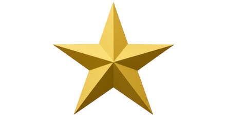 Isolated Golden Star Shape