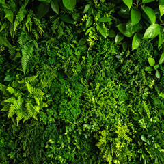 Grenn background from wall plant for graphic composition