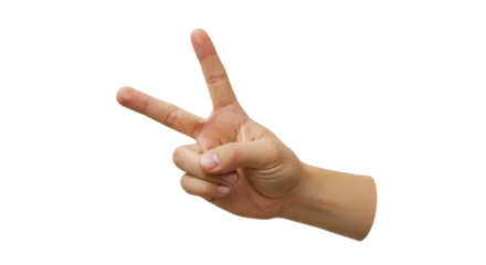 Isolated Hand Making Peace Sign